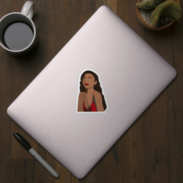 Zendaya Digital Portrait by Beca's Sticker and More